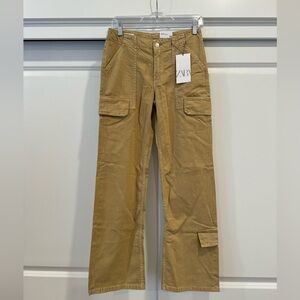 Mid waist adjustable strap cargo pants